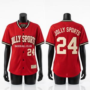 Women Baseball Jersey 180 GSM premium polyester breathable <b>maroon</b> panel design embroidered chenille Women Cotton Baseball Jersey - Product Image 4