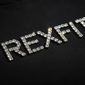 Sudadera con capucha Rexfit Sport para hombre, bordada, de algodón, con cremallera, logotipo personalizado, hombros caídos, estilo oversize, gruesa, con pedrería. - Product Image 5