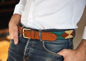 Cinturón de Polo para Hombre PIHA SPORTS, 100% Cuero de Grano Completo con Hebilla de Acero, Ligero, Ideal para Jeans, Ropa Casual, Vaquera y de Trabajo - Product Image 3