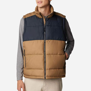 Gilet matelassé sans manches pour homme, décontracté, hiver, avec logo personnalisé, en toile, col montant, respirant - Product Image 6