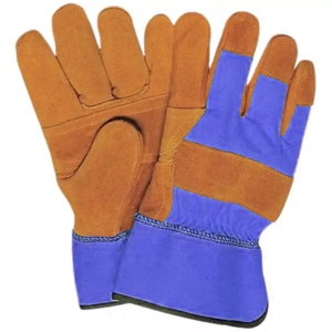 Gants de travail robustes pour monteurs canadiens, en cuir de vachette pleine fleur, construction renforcée, gants de sécurité avec caractéristiques de protection au travail - Product Image 6