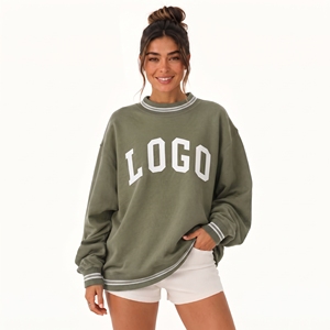 Custom Embroidered Streetwear Soft Cotton Mockneck Crewneck Pullover <b>Sweater</b> Jumper <b>Fleece</b> Oversized Women Mock Neck Sweatshirt - Product Image 1