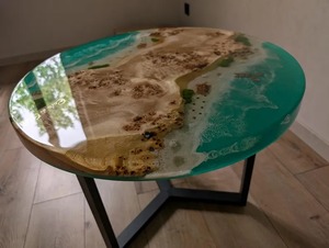 <b>Rustic</b> Crafted Resin <b>Wood</b> <b>Dining</b> <b>Table</b> Angel Style Handmade Customizable Luxury Home & Restaurant Furniture - Product Image 3