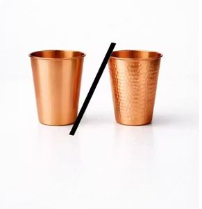 Verres à boire en cuivre gravés, design personnalisé, gobelets métalliques pour eau, jus, cocktails, durables, réutilisables, pour cuisine et bar. - Product Image 5