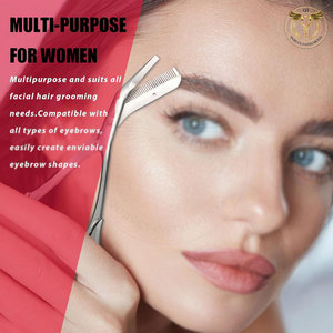 Tijeras Curvas para Cejas, Ideales para Viajes, de Acero Inoxidable de Alta Calidad, Herramienta de Belleza para Recortar las Cejas para Mujeres - Product Image 4