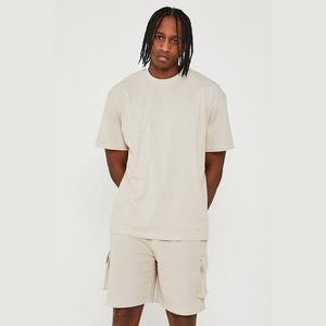 Ensemble 2 pièces T-shirt et short délavé à l'acide de haute qualité, personnalisé, coupe oversize, 100% coton respirant, style urbain pour homme - Product Image 6