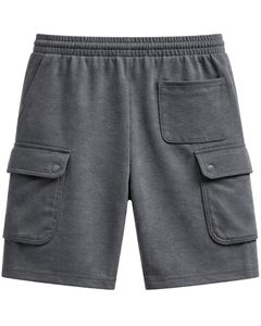 Pantalones Cortos Cargo Gris Oscuro para Hombre, Cintura Elástica con Cordón, Estilo Casual Urbano, con Bolsillos Laterales, Fabricante de Pantalones Cortos de Verano - Product Image 4