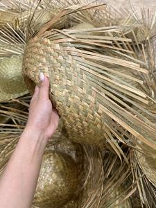 Sombrero de Paja Pava para Adultos, Sombrero Tradicional Puertorriqueño, Sombrero de Paja Deshilachado, Color Natural, Venta al por Mayor - Product Image 3