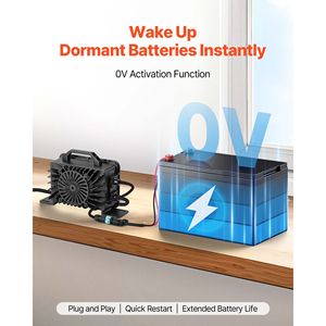 Caricabatterie Intelligente 48V 18A con Indicatore LED Impermeabile per Batterie al Litio E-Bike, Uscita AC DC 58.4V 5A, Attivazione 0V per LiFePO4 - Product Image 4