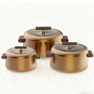 Cazuelas Metálicas para Alimentos con Diseño Innovador y Asa de Madera, Plato para Servir Alimentos de Primera Calidad, de Proveedor Mayorista Indio - Product Image 2