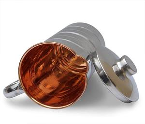 Carafe en cuivre métallique, article le plus vendu, pour la maison, les hôtels, les cadeaux, 1800 ml, extérieur en acier inoxydable, pichet à eau en cuivre avec couvercle - Product Image 4