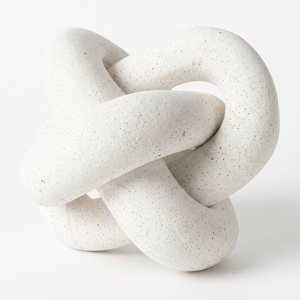 Sculpture décorative en bois de teck massif de qualité alimentaire, motif nœud, esthétique minimaliste moderne, ornement de salon, décoration de table, pièce d'art, le meilleur - Product Image 1
