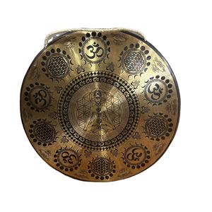 Artisanat traditionnel tibétain sculpté Gong spirituel chantant cloche en métal pour méditation bouddhiste Yoga et décoration de la maison - Product Image 2