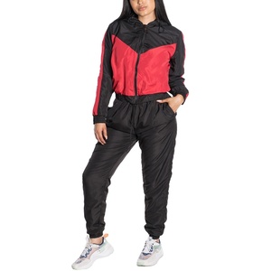 Conjunto Deportivo de Dos Piezas para Mujer, Talla Grande, Invierno, Color Sólido, Secado Rápido, Sudadera Corta, Pantalones Cortos Cortavientos para Correr, Color Personalizado 2026 - Product Image 1