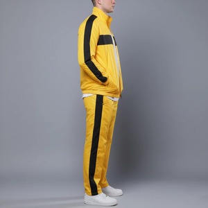 Chándal Amarillo para Hombre, de Color Sólido, de Poliéster, Deportivo, para Otoño, con Bolsillos Laterales y Cierre de Cremallera - Product Image 2