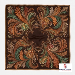 Luxury Womens Printed <b>Silk</b> <b>Scarf</b> Custom Lightweight <b>Square</b> Headscarf OEM ODM Manufacturer Corsica Custom Fabric Products - Product Image 6