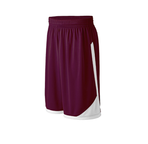 Pantalones cortos deportivos de verano de talla grande personalizados, ropa de baloncesto reversible informal para fitness, con cordón estampado por sublimación - Product Image 1