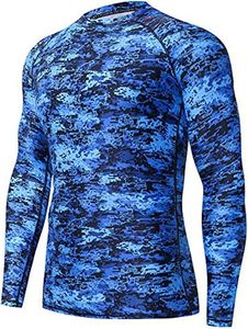 เสื้อคอมเพรสชั่นสำหรับผู้ใหญ่ ยูนิเซ็กซ์ ป้องกันแสงแดด ป้องกันแบคทีเรีย แขนยาว 220 กรัม โพลีเอสเตอร์ สแปนเด็กซ์ พิมพ์ลายด้านหน้า สำหรับ BJJ Rash Guard - Product Image 3