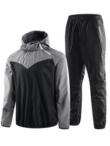 Pantalones Deportivos para Adelgazar y Hacer Ejercicio, Traje de Sauna para Hombre de Manga Larga, 100% Poliéster, Corte Holgado, Transpirable - Product Image 3