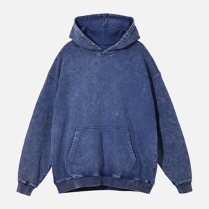 Sudadera con capucha de lavado ácido de gran tamaño de alta calidad logotipo personalizado impreso ropa de calle informal para hombres y mujeres hechas de sudaderas de lana - Product Image 5