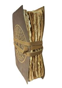 Cuaderno de tapa blanda hecho a mano con diseño redondo del Árbol de la Vida en relieve sobre cuero genuino, cuaderno de diseños antiguos y cuaderno de bocetos. - Product Image 5