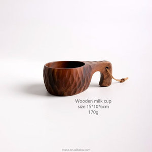 Tazas de Leche Creativas de Madera de Acacia, Venta al por Mayor para Exteriores, Nuevo Diseño 2025, Estilo Americano, Taza Portátil Ecológica Multiusos - Product Image 2