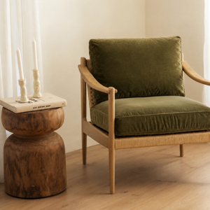 Fauteuil en corde écologique en teck massif de qualité commerciale moderne pour hall d'hôtel, villa, salon de luxe, fabriqué en Indonésie - Product Image 1