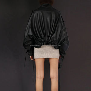 Veste en cuir véritable promotionnelle, nouvelle mode printemps, vestes en agneau pour femmes, design en cuir, broderie tendance, veste pour femmes - Product Image 5