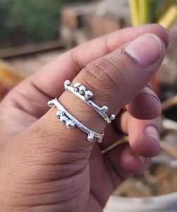 925 Sterling <b>Silver</b> Minimalist Band <b>Ring</b> Handmade Bohemian <b>Dainty</b> Stackable <b>Ring</b> Elegant Fine Jewelry Gift for Women - Product Image 4