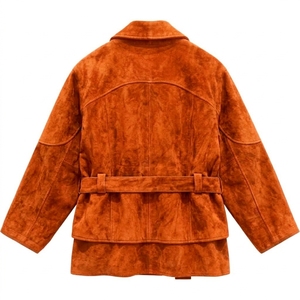 Custom <b>Men</b> <b>Suede</b> Style <b>Jacket</b> Belted Casual Outerwear Warm Fashion Coat Wholesale Apparel Manufacturer - Product Image 4