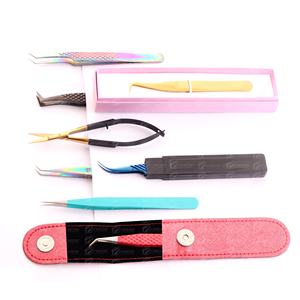 Punta de fibra de agarre de diamante multifuncional antiestático no corrosivo pinzas para pestañas extensiones de pestañas logotipo personalizable herramienta de belleza - Product Image 6