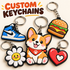 Personalized Pet Keychain Dog Cat Name Logo Gift for Pet Shops Brands and Souvenirs Wholesale - Product Image 1