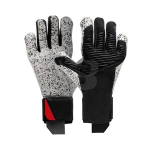 New Professional High Adjustable Breathable Non-Slip <b>Hook</b> Loop Closure Goalkeeper Gloves Finger Protector Adult Thick Leather - Product Image 3