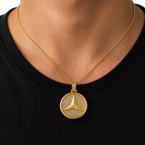 Collar Personalizado con Colgante de Disco Circular de Diamantes Naturales, Chapado en Oro sobre Plata 925, Estilo Hip Hop, Joyería Fina - Product Image 2