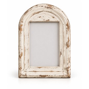 Cadre photo en bois de manguier style Provence en gros |   Peinture vieillie effet écaillé - Product Image 1