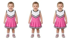 บริการขายส่งเสื้อผ้าเด็ก EXORO APPARELS รับผลิตแบบ OEM ออกแบบชุดเชียร์ลีดเดอร์เด็กเล็ก พิมพ์ลายด้วยความร้อน น้ำหนักเบา - Product Image 3