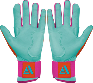 Gants de frappe de baseball en cuir premium Adiha Impex, légers, durables, de qualité supérieure, antidérapants, avec fermeture auto-agrippante. - Product Image 2