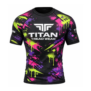 Unisex Rashguard Shirt-Front Logo Quick Dry & Anti-Bacterial Ultimate UV Protection for Swimming <b>Surfing</b> & Outdoor Workouts - Product Image 1