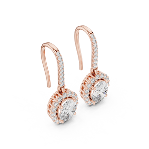Pendientes de Moissanita con Corte Brillante Redondo y Engaste de Garra, Joyería de Lujo para Bodas de Mujer - Product Image 6