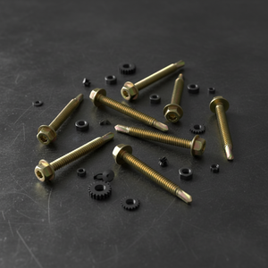 Hex Head Brass <b>Screws</b> Coarse Thread Zinc Plated Metric Class 8.8 Fasteners - Product Image 1