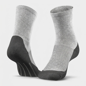 <b>Men's</b> Gray Ankle <b>Socks</b> Knitted Breathable Spandex Polyester Summer Sports Wear Regular Style Solid Pattern Thin Fit - Product Image 1