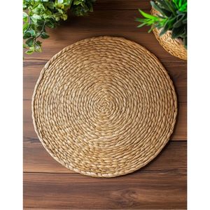 Natural Woven Seagrass Placemat Round Handmade Straw <b>Table</b> Mat Heat Resistant Eco Friendly Dining Room <b>Table</b> Decor Kitchenware - Product Image 1