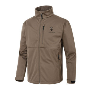 Veste d'hiver softshell pour homme de qualité supérieure, résistante à l'eau, col montant, logo sur le devant, écologique, respirante - Product Image 1