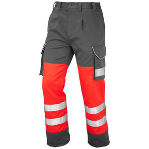 Heavy Duty Polyester Workwear Pants for Men Reinforced <b>Knees</b> Utility Pockets Hi Visibility CE Certified for Construction - Product Image 4