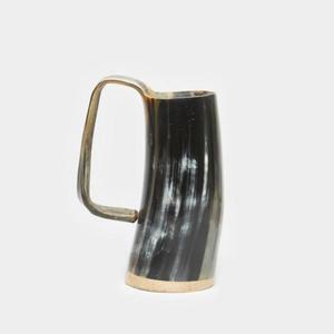 Jarra de cuerno natural de animal real, reutilizable para fiestas y bares, de alto brillo, para cerveza y bebidas, ideal para viajar. - Product Image 3