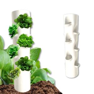 Torre de Cultivo Vertical de Alta Calidad, 50 cm, PVC, 12 Orificios, para Jardín Hidropónico en Casa, Ahorro de Espacio - Product Image 1