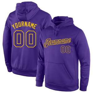 Sudadera con Capucha Morada Personalizada, Fabricante de Ropa Deportiva, Proveedor Mayorista, OEM ODM, Sudadera de Felpa con Logotipo y Nombre del Equipo - Product Image 1