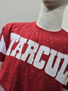 Camiseta de Manga Corta con Cuello Redondo Roja para Hombre Starcult, Bordada, Informal, Antiarrugas, Transpirable, 100% Algodón, Corte Regular - Product Image 6