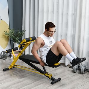 Panca per Iperestensione Regolabile in Acciaio con Supporti per Gambe in Schiuma Gialla - Sicura e Pieghevole - Product Image 2