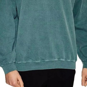เสื้อสเวตเชิ้ตวินเทจคอวีทรงโอเวอร์ไซส์ ล้างสีแบบ Stone Acid Wash ระบายอากาศได้ดี รับผลิตตามสั่งพร้อมปักโลโก้ ขายส่ง - Product Image 2